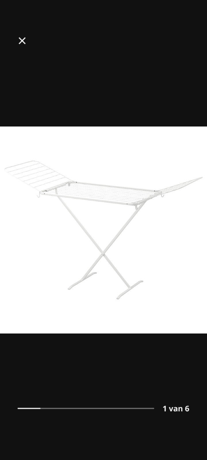 IKEA Mulig droogrek - Wit, opvouwbaar en ruimtebesparend, Ophalen, Gebruikt, Wit, Metaal