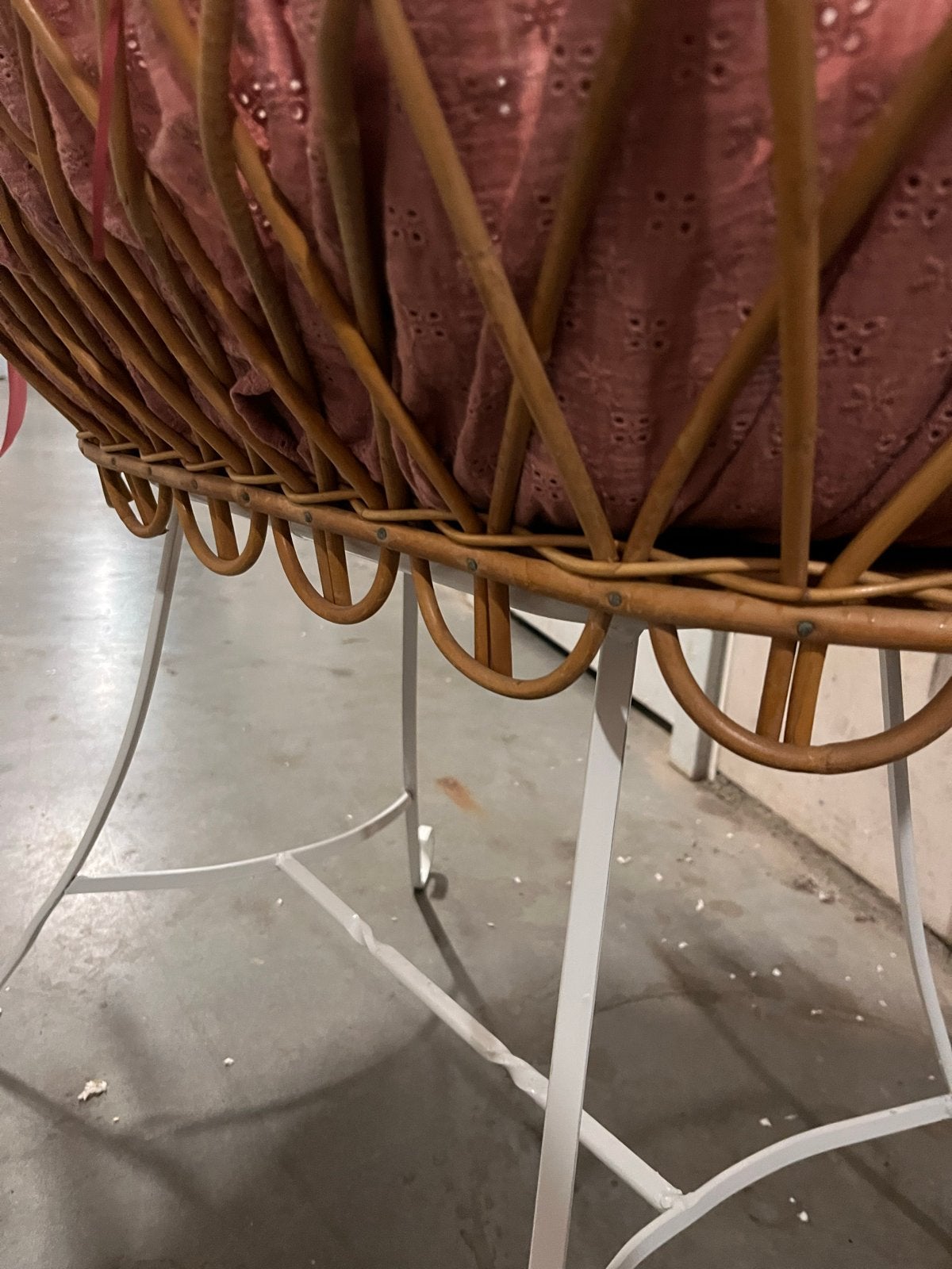 Bamboe Babywieg op IJzeren Voet - Vintage Stijl, Ophalen, Gebruikt, Wieg