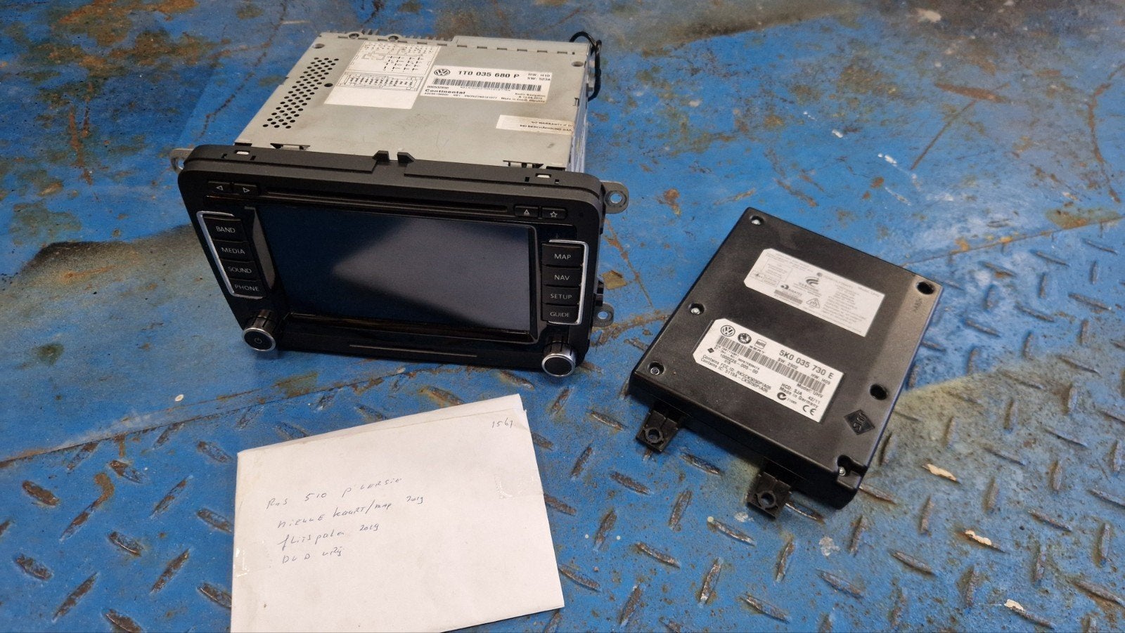Volkswagen rns 510 radio origineel, Ophalen of Verzenden, Gebruikt, Volkswagen