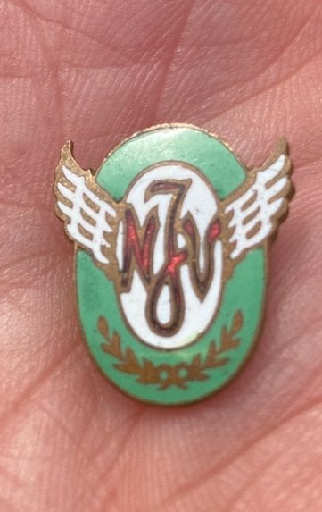 NJV knoopgatspeld emaille Nationaal Jongerenverbond jrn 30, Ophalen of Verzenden, Zo goed als nieuw