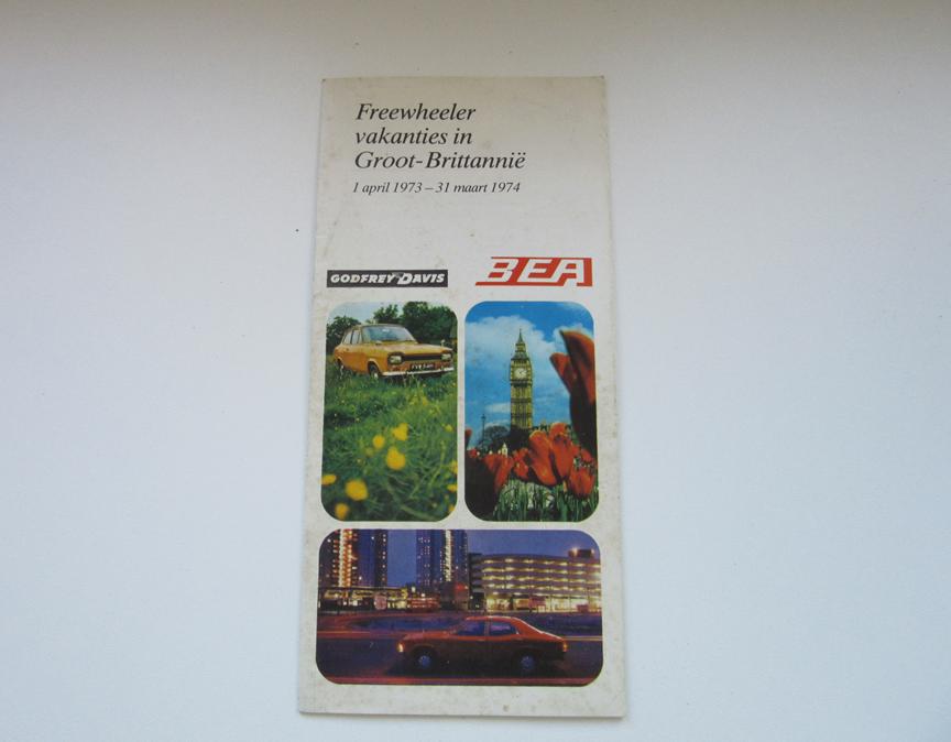 BEA brochure Freewheeler vakanties in Groot-Brittannie 73/74, Verzenden, Gebruikt, Overige typen
