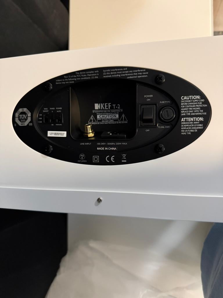 KEF T2 Slimline Subwoofer - White - Nieuw in doos - €649, Overige merken, Subwoofer, Nieuw, Ophalen of Verzenden