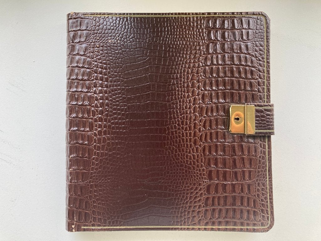 Schrift/teken/dag/fotoboek in krokodillenprint - Henzo, Diversen, Ophalen of Verzenden, Zo goed als nieuw