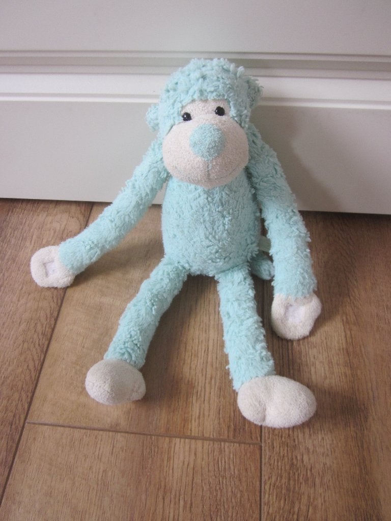 Funnies ruwharig turquoise pluche superzachte aap knuffel, Groen, Overige merken, Overige karakters, Wasbaar