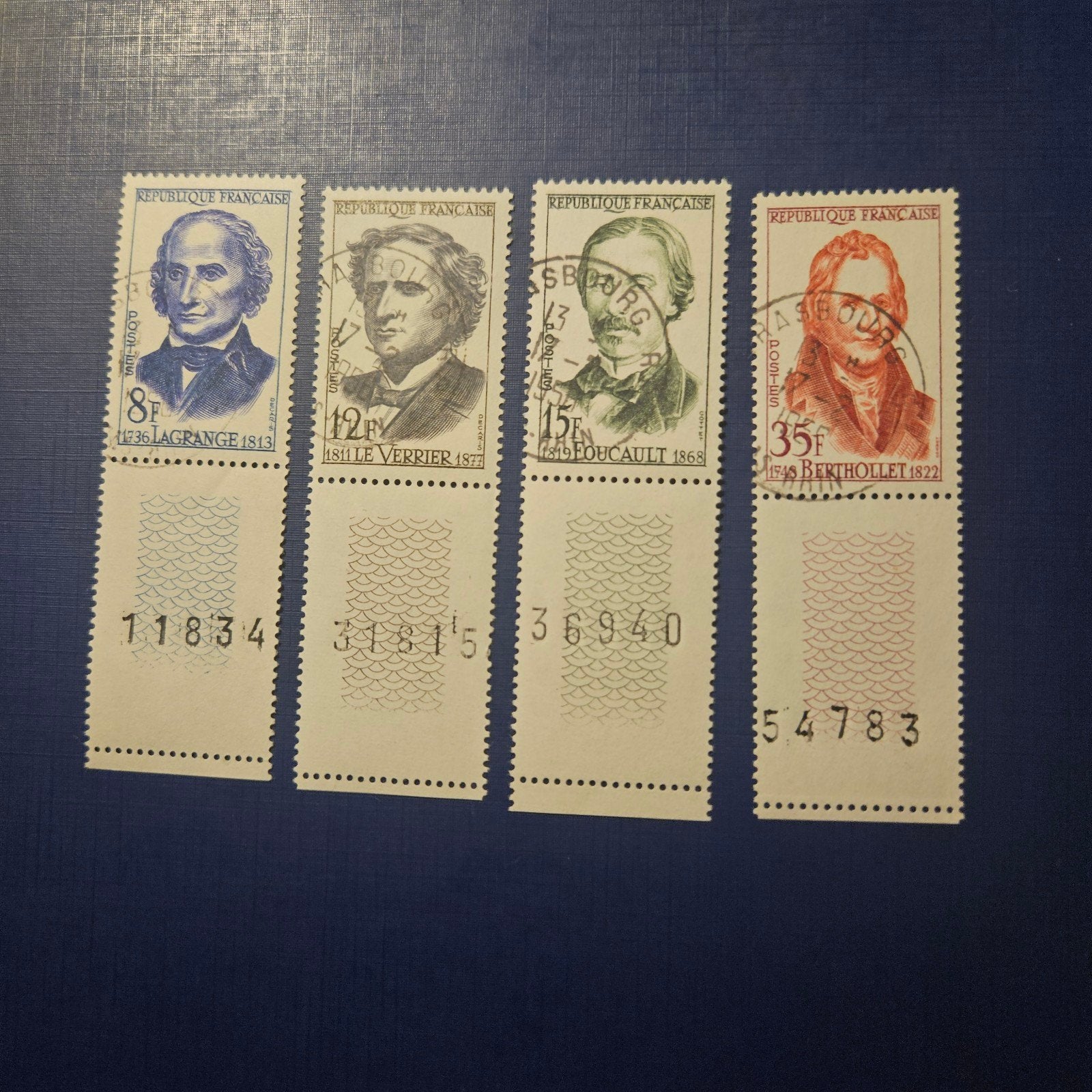 Frankrijk nr 1182/1184 met aanhangsel, Ophalen of Verzenden, Gestempeld