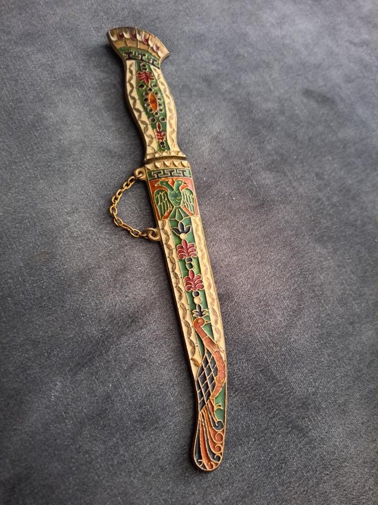 Vintage Briefopener met Cloisonné Decoratie, Ophalen of Verzenden