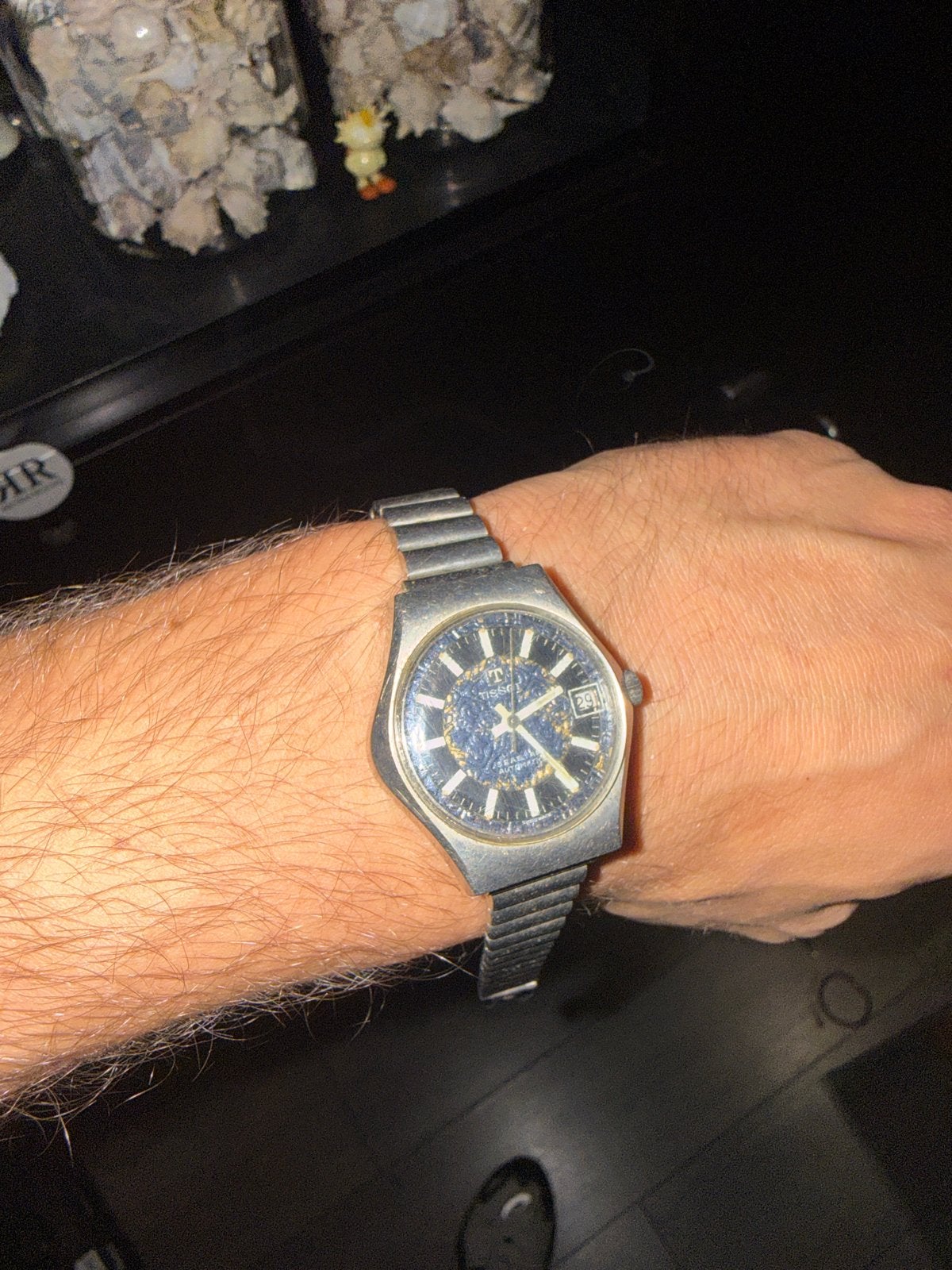 Vintage Tissot Seastar Automaat Heren Polshorloge, Staal, Met bandje, Tissot, Polshorloge