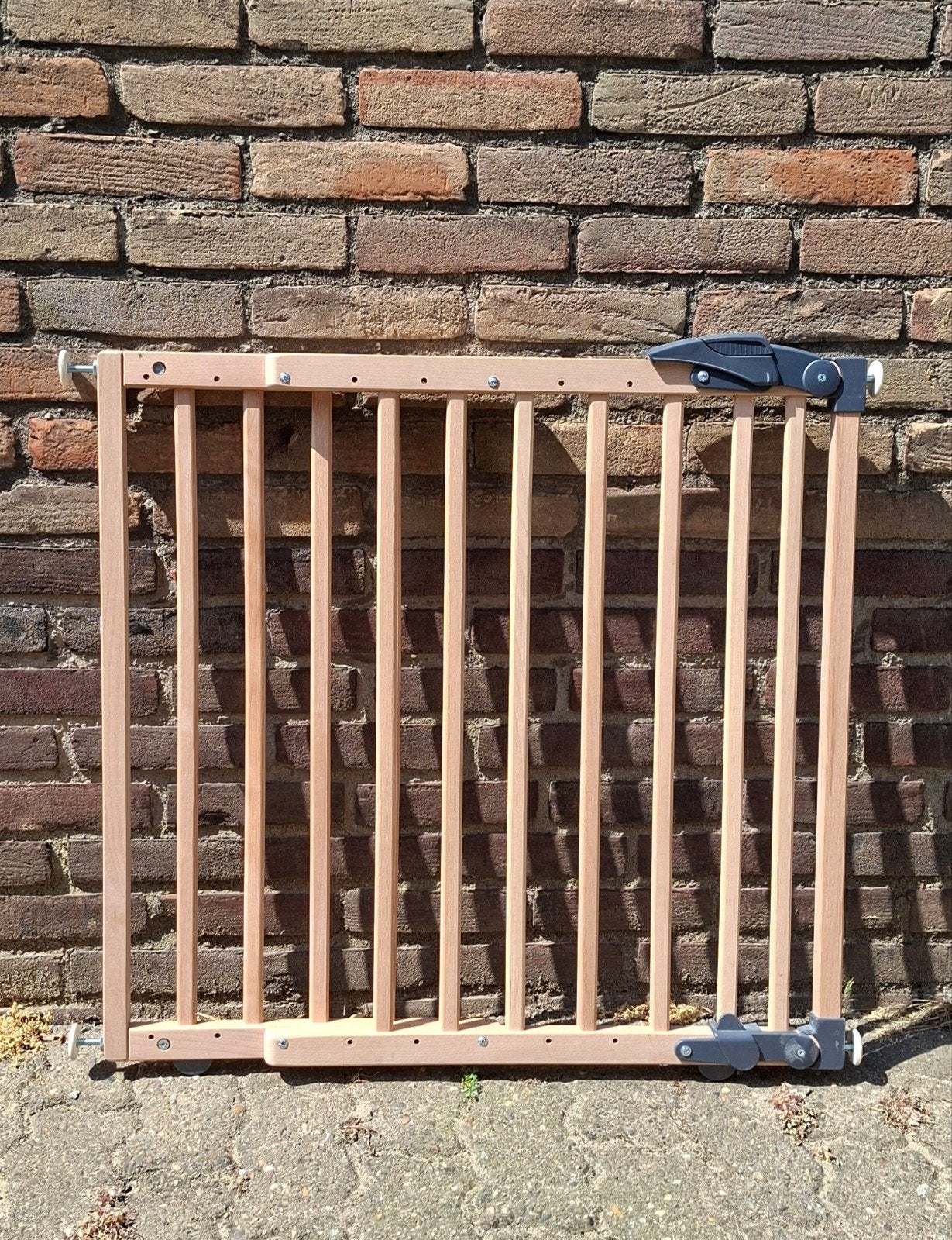 Houten - Verstelbaar Traphekje, Ophalen, Zo goed als nieuw, Klemhekje, Hout