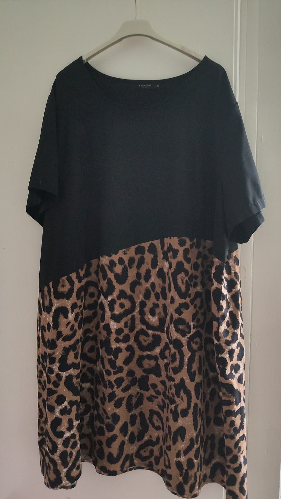 jurk met luipaardprint, Kleding | Dames, Zwart, Maat 46/48 (XL) of groter, Ophalen of Verzenden, Zo goed als nieuw
