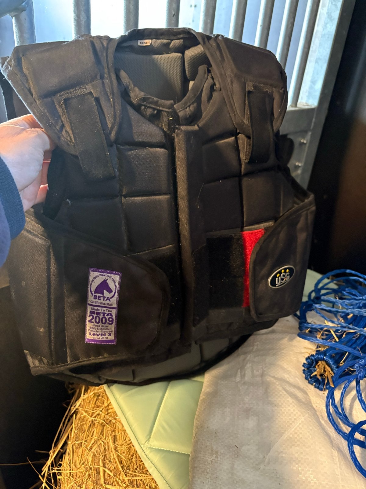 Bodyprotector USG child M, Dieren en Toebehoren, Ophalen of Verzenden, Gebruikt, Zwart, Bodyprotector