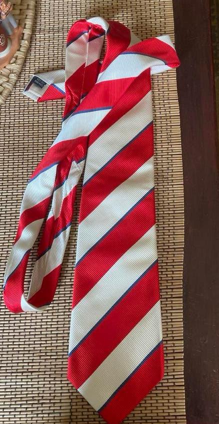 Retro Tony Tetro Stropdas - Rood/Wit, Automatisering Gids, Kleding | Heren, Stropdassen, Ophalen of Verzenden, Zo goed als nieuw