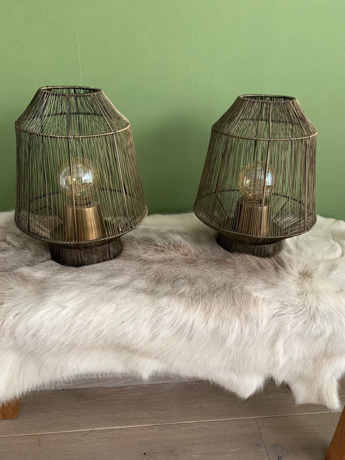 Bronzen tafel lampen, Ophalen