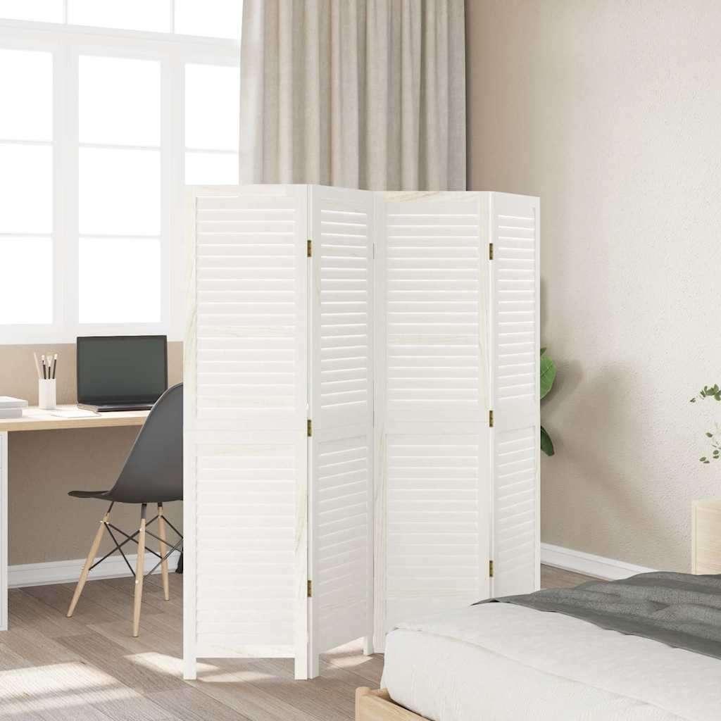 Kamerscherm vouwwand louvre wit 40x160 cm GRATIS BEZORGD!, Huis en Inrichting, Woonaccessoires | Kamerschermen, Verzenden, Nieuw