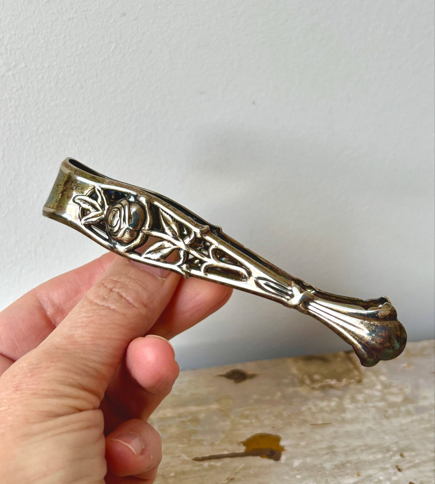 Hildesheimer Rose Suikertang Quist verzilverd, 1960, Antiek en Kunst, Ophalen of Verzenden