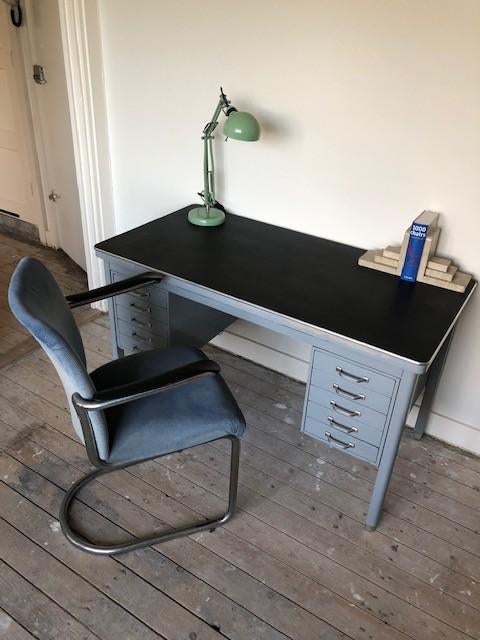 Vintage buisframe stoel (Gebr. de Wit model 1019?), Huis en Inrichting, Stoelen, Ophalen, Gebruikt, Midcentury modern jaren 40 jaren 50 art deco vintage retro