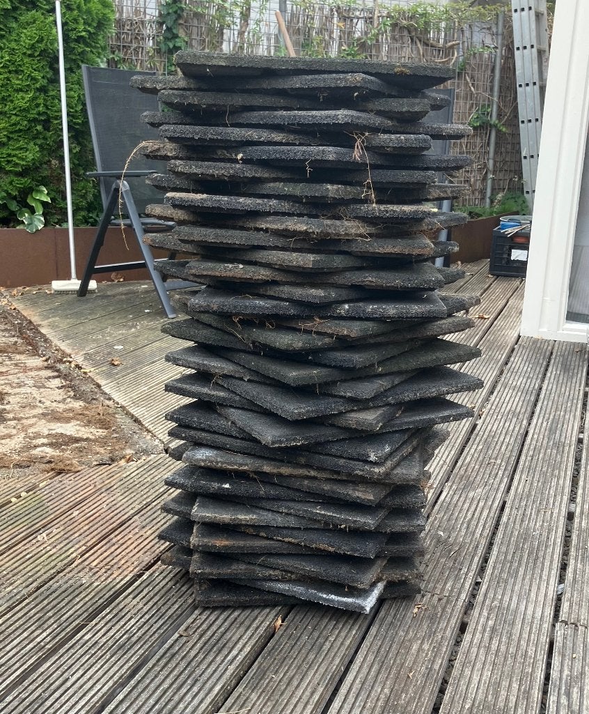 Rubberen tegels 22 stuks, Ophalen, Gebruikt, Overige typen, Rubber