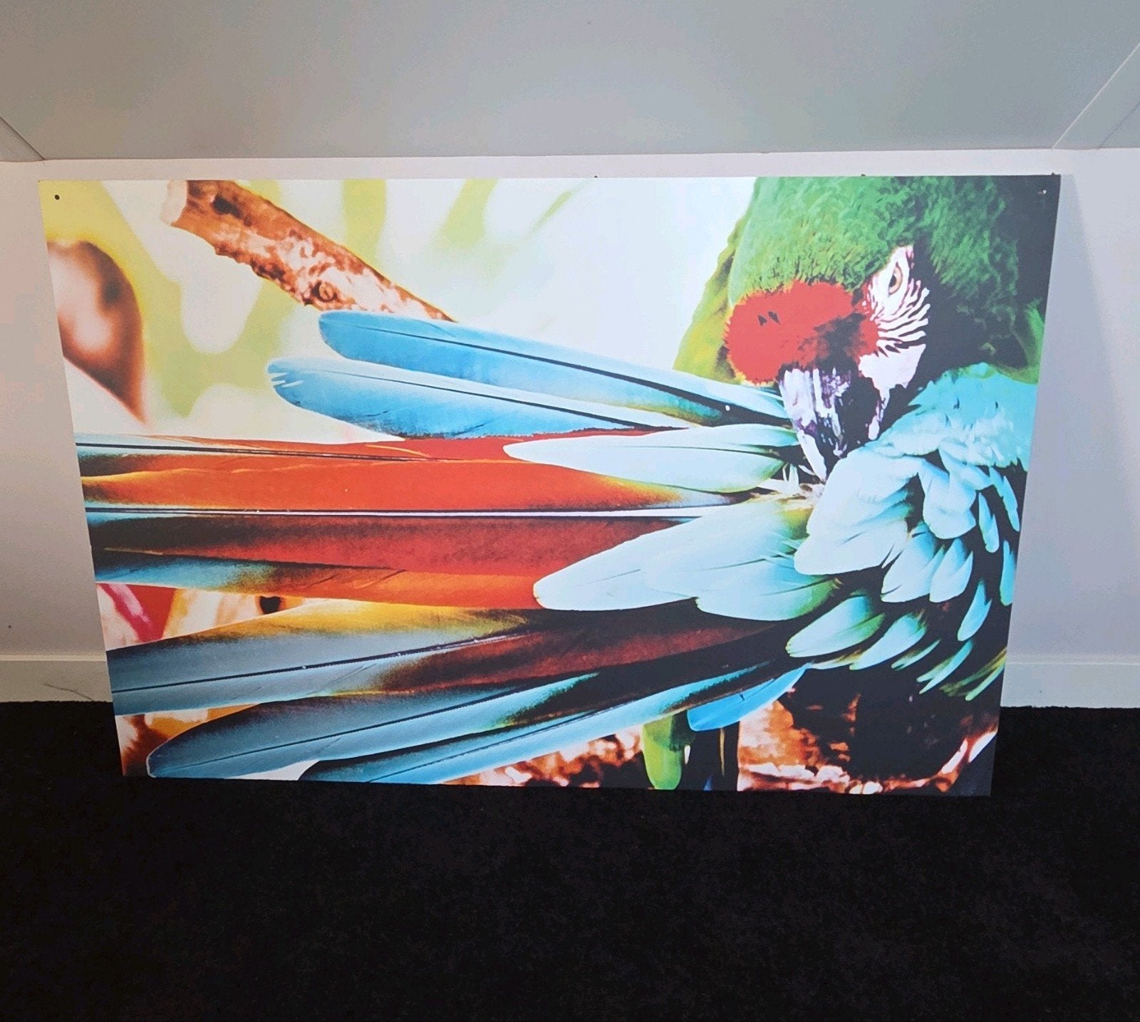 Papegaai Aludruk 120x80 cm - Kleurrijk en Levendig, Ophalen, 100 tot 125 cm, 75 cm of meer, Print