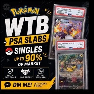 Pokemon slabs gezocht!, Ophalen, Zo goed als nieuw, Meerdere kaarten, Foil