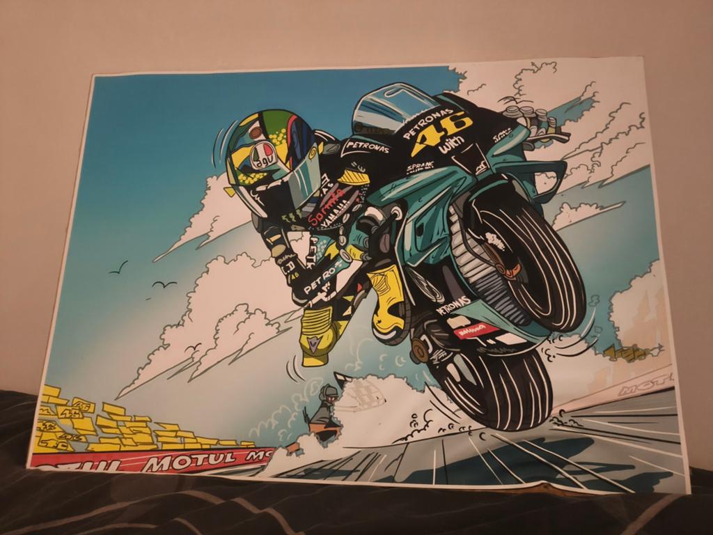 Valentino Rossi & Fabio Quartararo Canvas Schilderijen, Antiek en Kunst, Kunst | Schilderijen | Modern, Ophalen of Verzenden