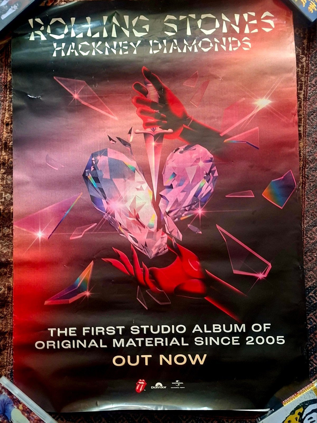 Rolling Stones Hackney Diamonds Promotie Poster, Verzamelen, Rechthoekig Staand, Deurposter of groter, Ophalen of Verzenden, Zo goed als nieuw