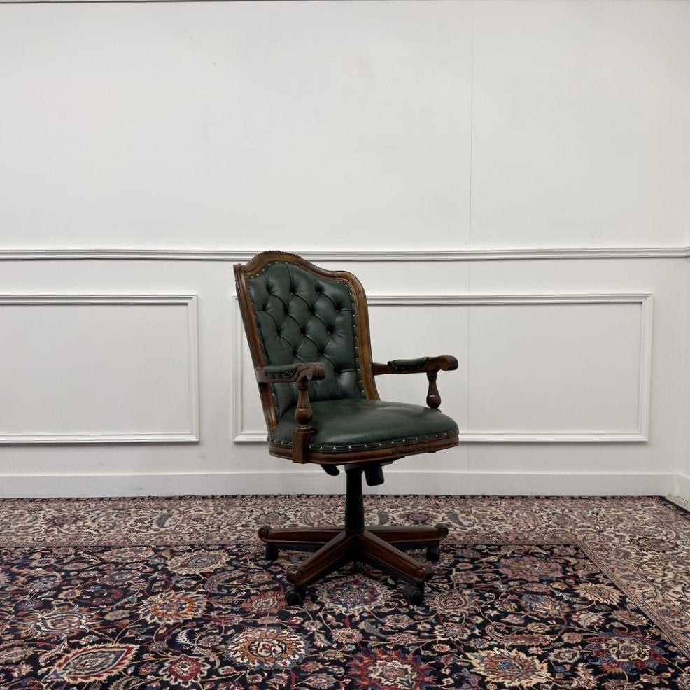 Klassiek Engels Chesterfield Bureaustoel, Ophalen