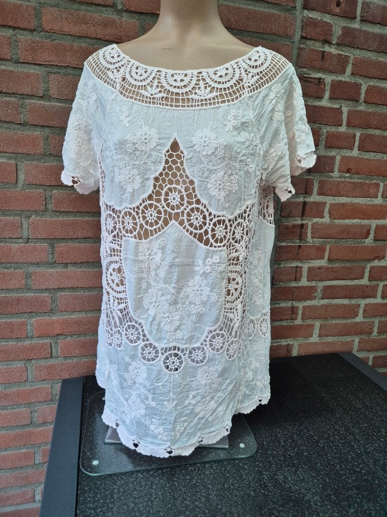 Zachtroze ibiza top/tuniek maat s/m, Ophalen of Verzenden, Gedragen, Maat 38/40 (M), Roze
