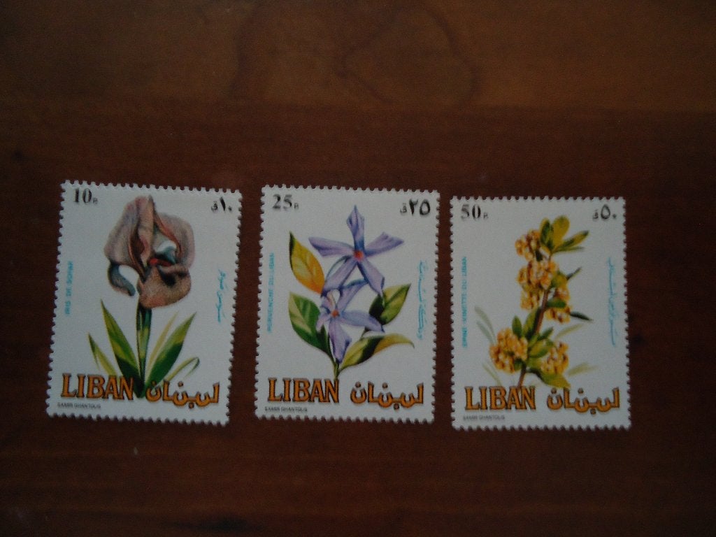 Flora bloemen Libanon 1984, mi. 1321-23 postfris, Ophalen of Verzenden, Postfris, Dier of Natuur