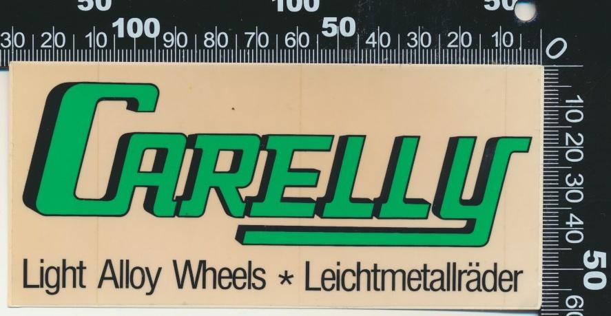 Sticker: Carelly - Light alloy wheels - Leichtmetallrader, Ophalen of Verzenden, Zo goed als nieuw, Auto of Motor