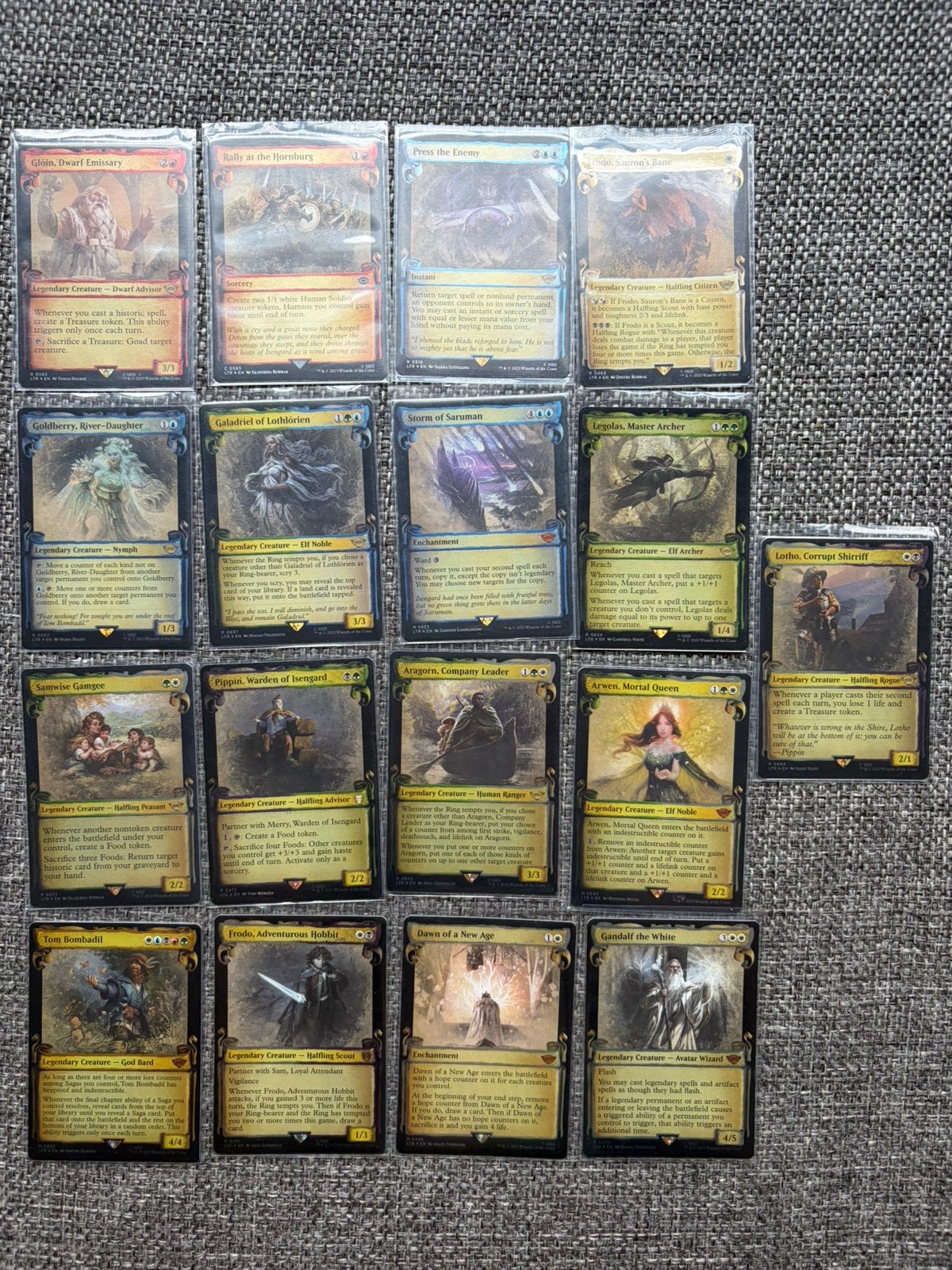 MtG LOTR Holiday Release Silver Foil kaarten, Verzenden, Zo goed als nieuw, Meerdere kaarten, Foil