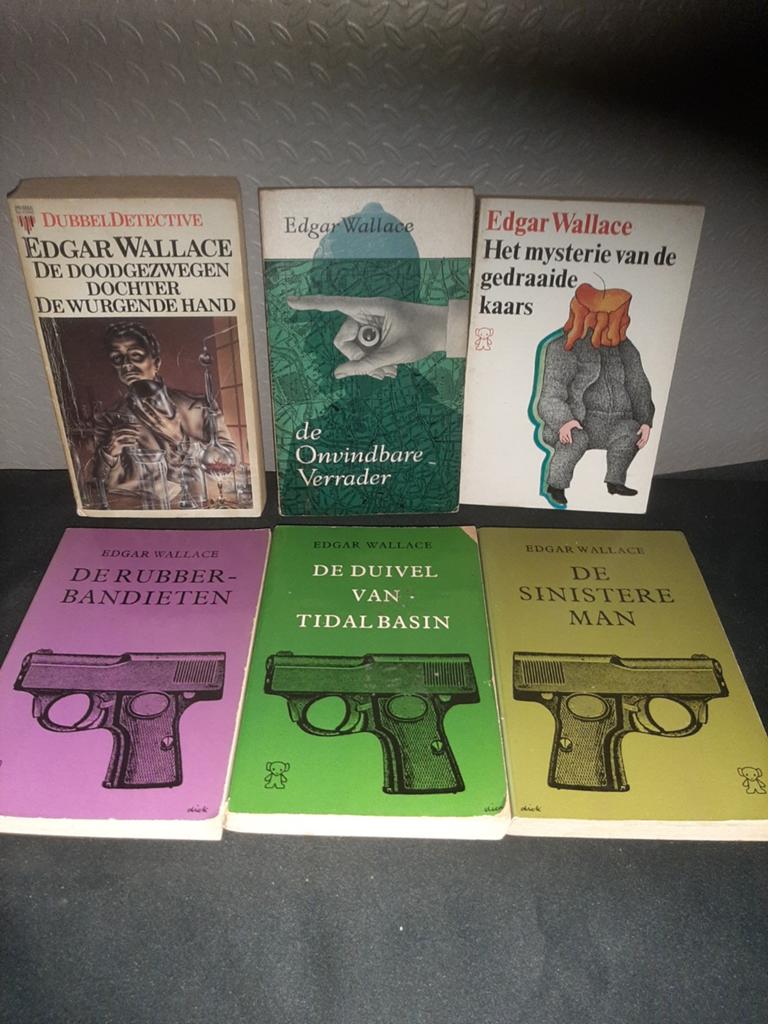 6 Edgar Wallace boeken - Detective collectie, Boeken, Detectives, Ophalen of Verzenden, Gelezen, Edgar Wallace, Tv-bewerking