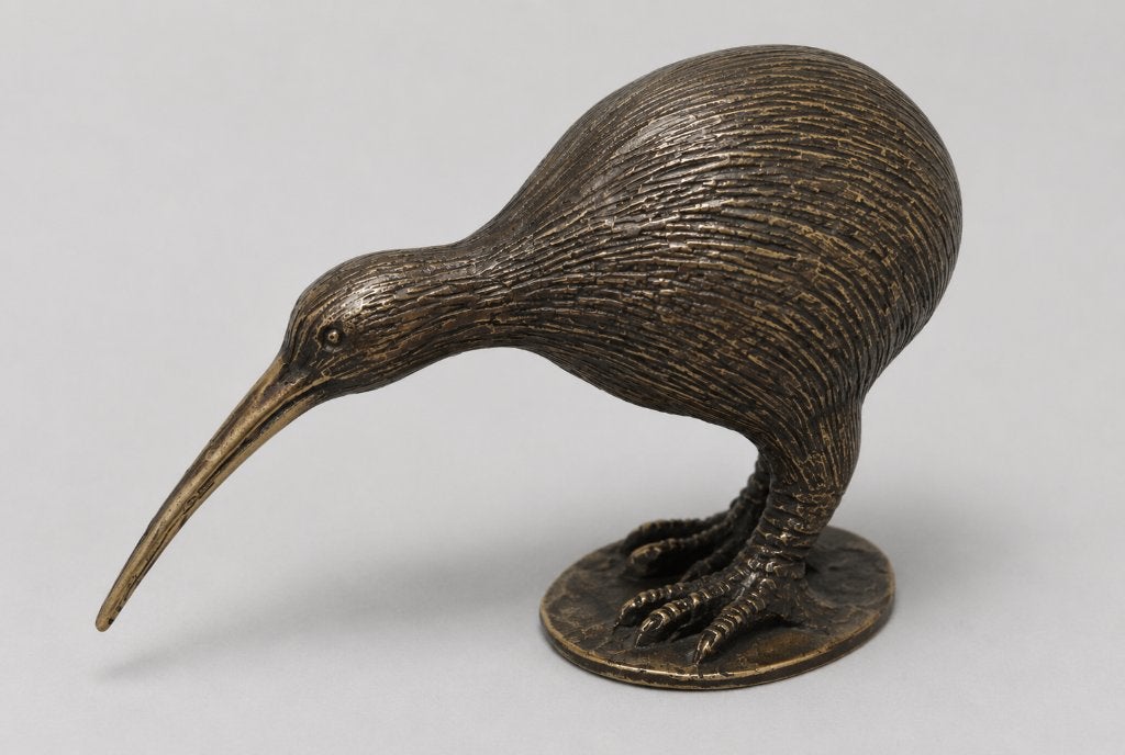 KIWI / bronzen beeld / vogel, Ophalen of Verzenden, Nieuw, Beeldje of Figuurtje