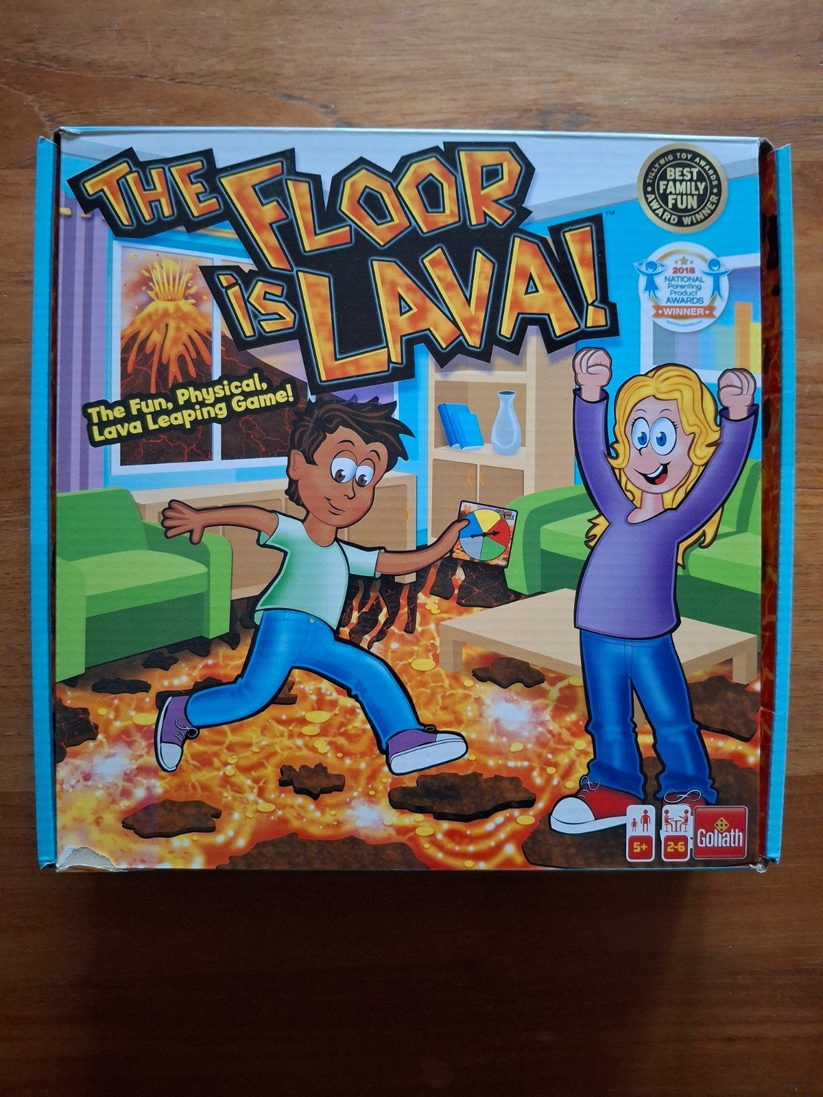 The Floor is Lava! - Leuk en actief gezelschapsspel, Drie of vier spelers, Ophalen of Verzenden, Zo goed als nieuw, Goliath