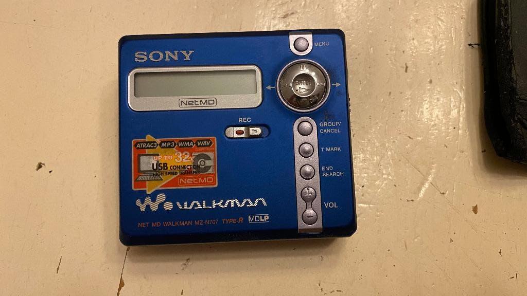 sony mz-n707 net md minidiskrec ,10disks, voor onderdelen, Audio, Tv en Foto, Walkmans, Discmans en Minidiscspelers, Ophalen of Verzenden