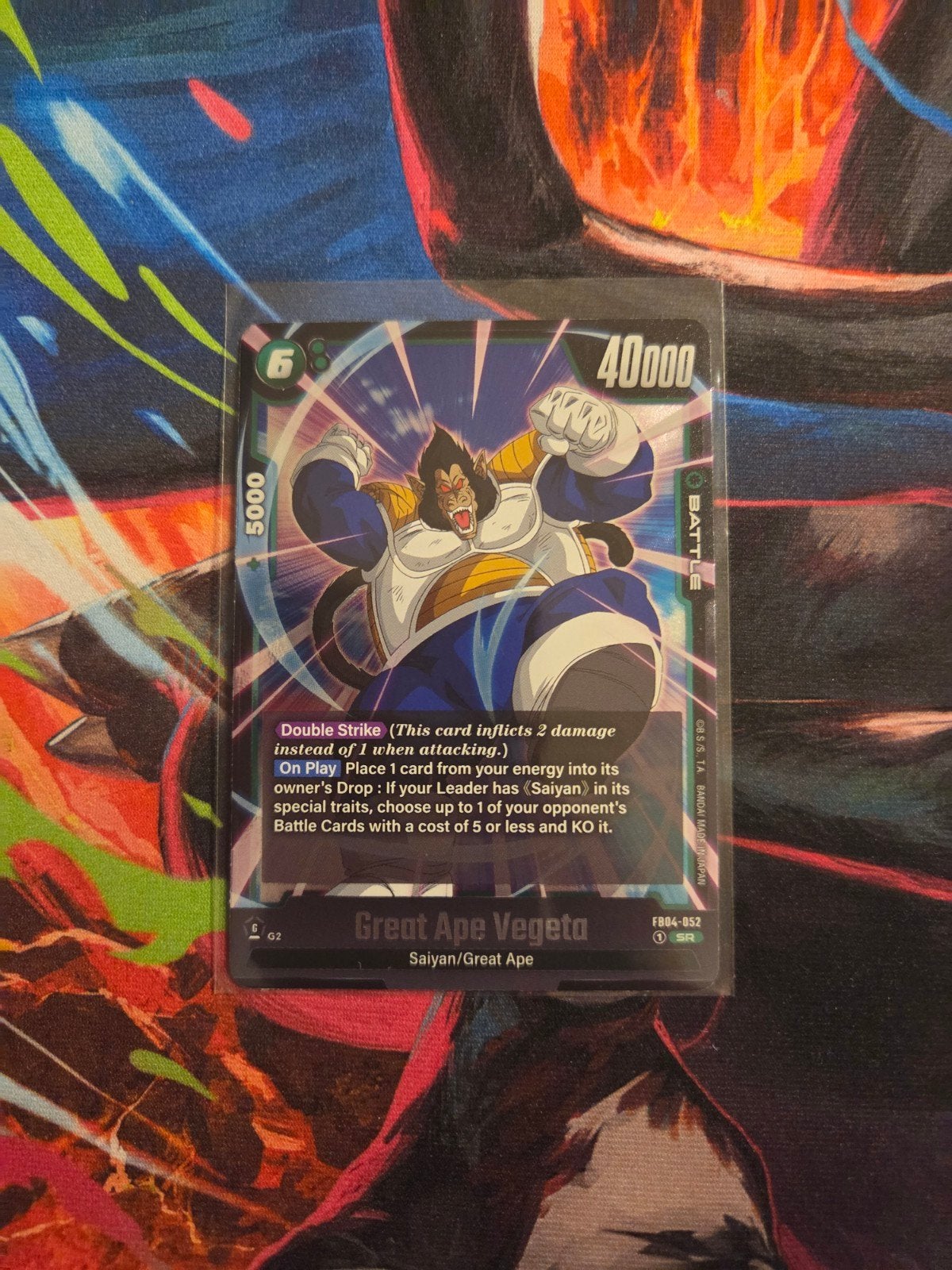 Dragonball Great Ape Vegeta FB04-052 DBS Card, Ophalen of Verzenden, Zo goed als nieuw, Losse kaart