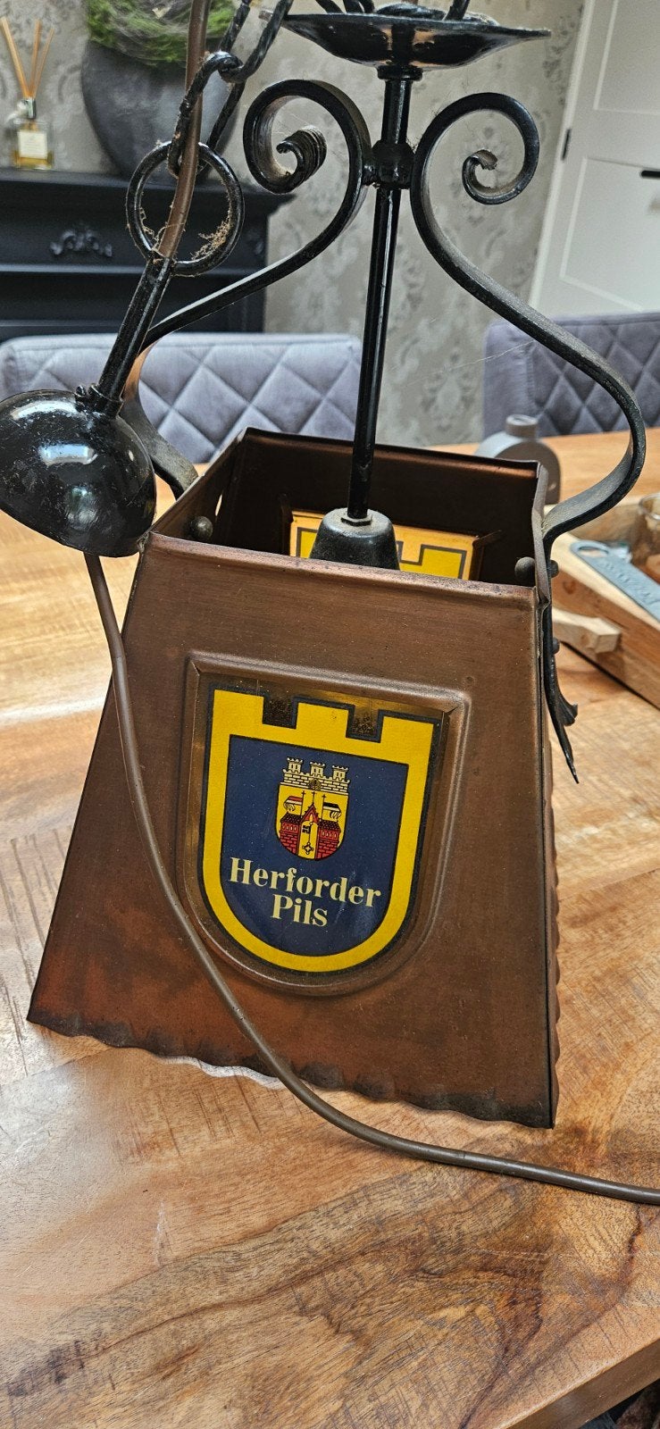 Hanglamp mancave/ kroeg Herforder Pils, Ophalen of Verzenden
