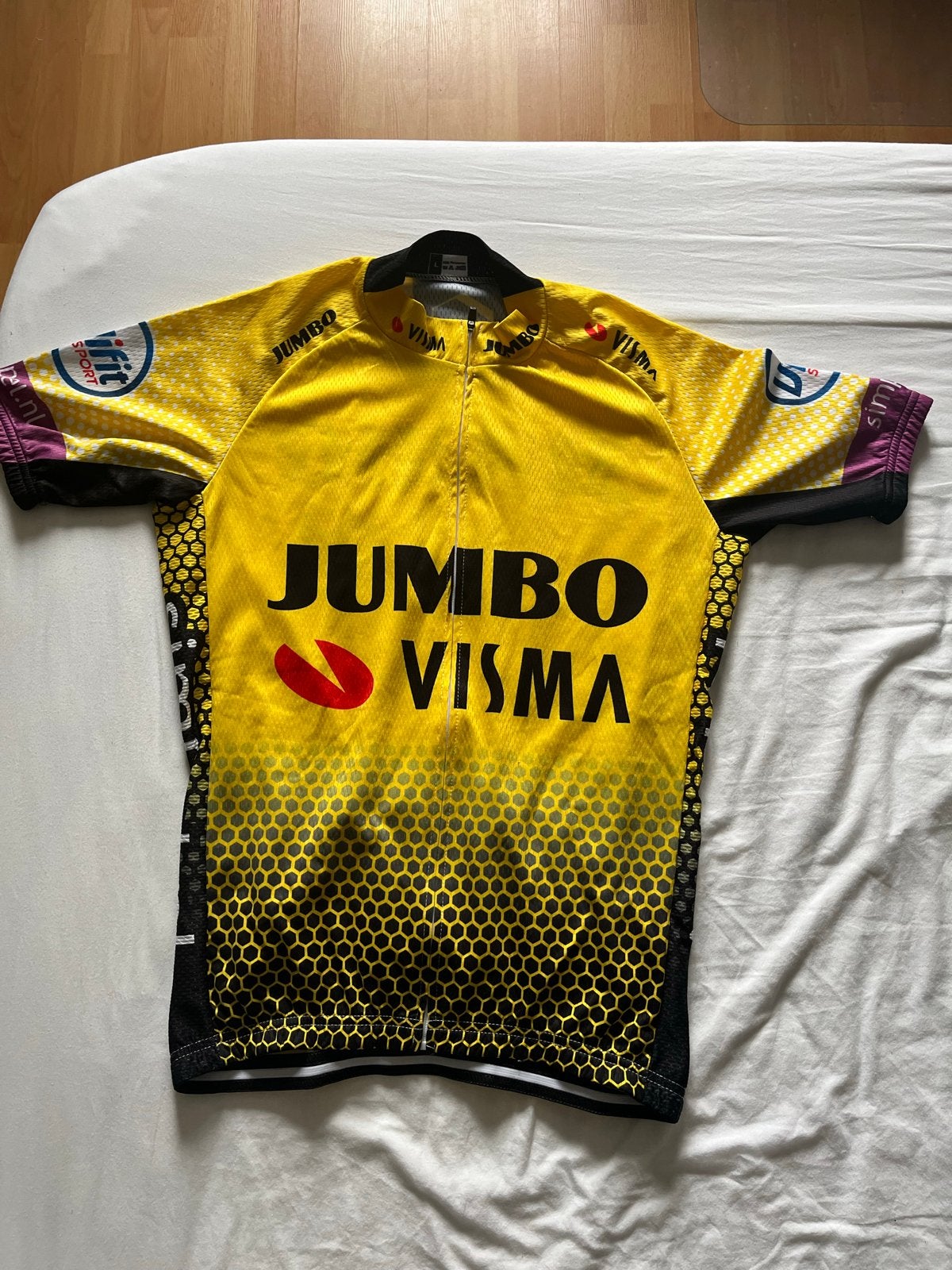 Jumbo Visma Wielrenshirt en Bibshort 2019, Gebruikt, Ophalen of Verzenden, Bovenkleding, Heren