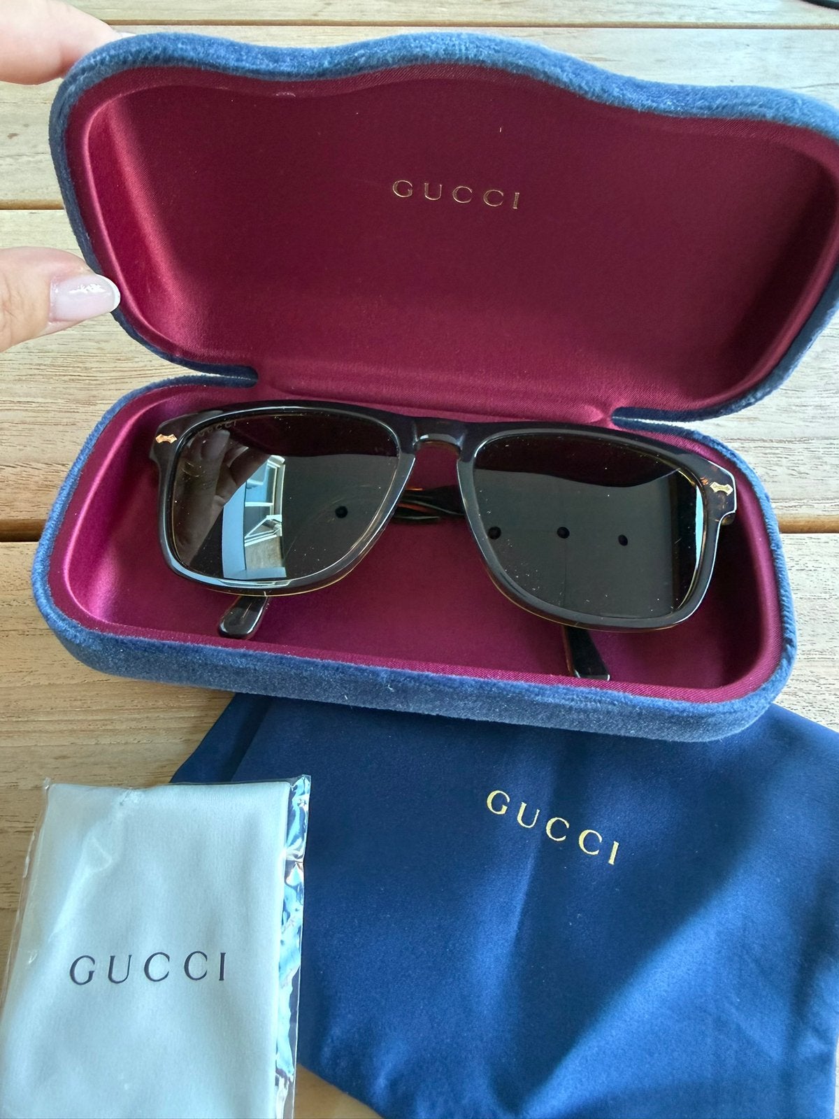 Gucci zonnebril compleet en orgineel, Zonnebril, Bruin, Nieuw, Ophalen