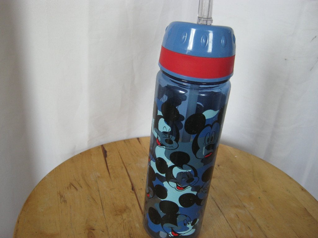 smiggle disney kinder drinkbeker met rietje mickkey mouse, Ophalen, Overige materialen, Gebruikt, Overige merken