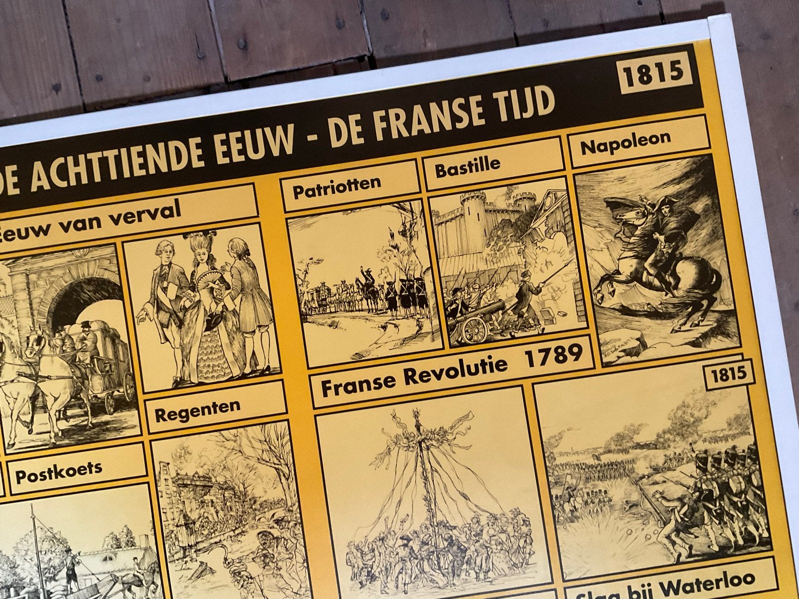 schoolplaat 'De Achttiende Eeuw - De Franse Tijd', Ophalen, Geschiedenis