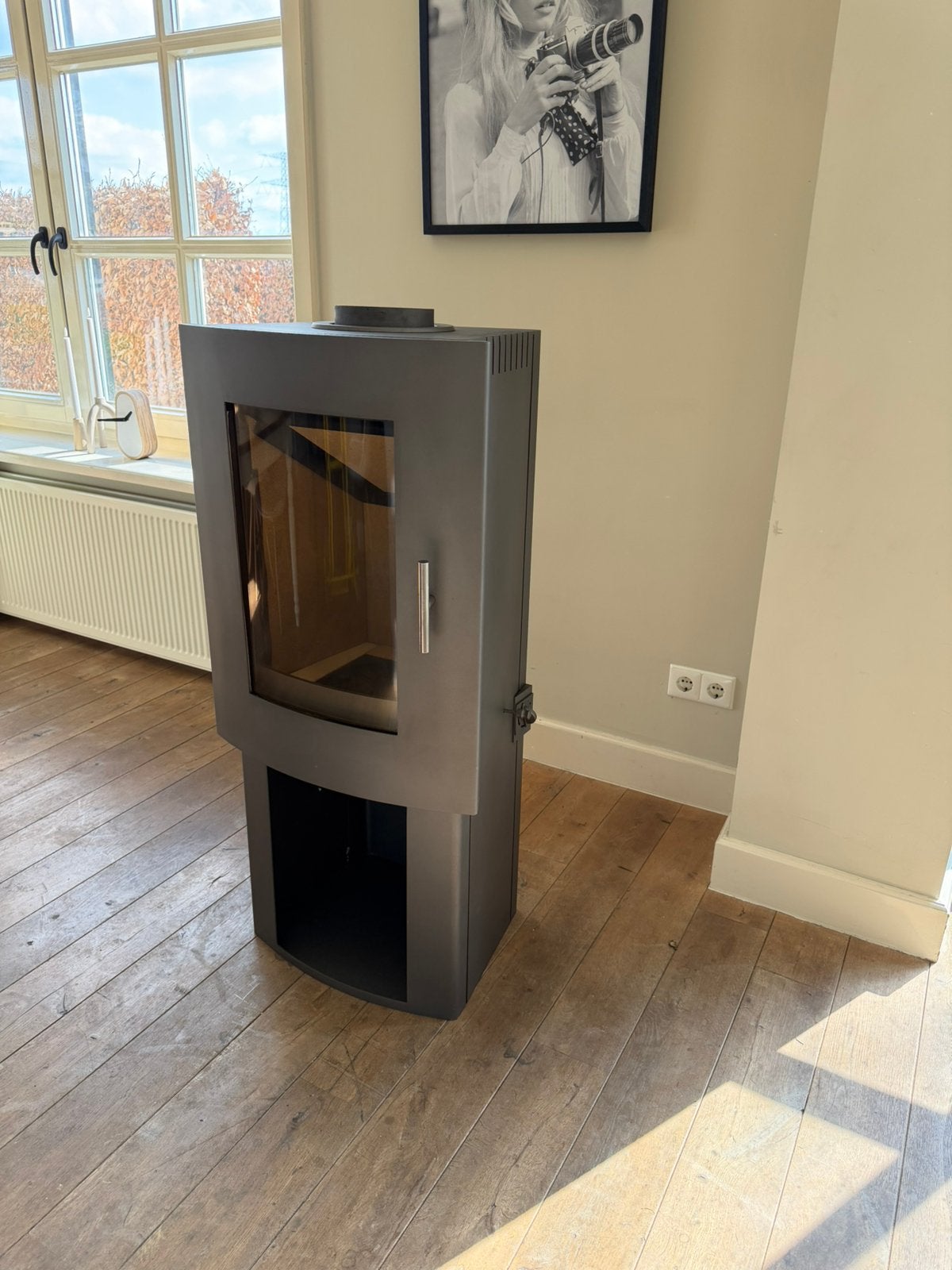 Skantherm Ivo 6kW Houtkachel Vrijstaand Modern, Houtkachel, Ophalen of Verzenden, Zo goed als nieuw, Vrijstaand