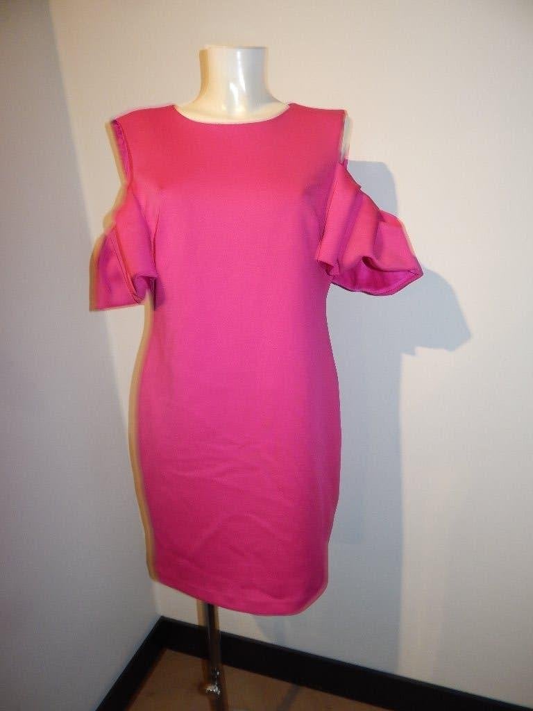 Ted Baker beeldschone jurk roze band roes om de arm 5/44