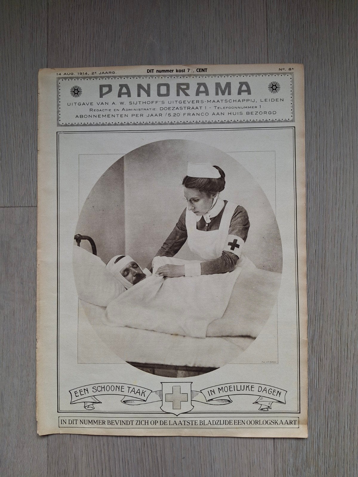 WO1 Panorama 14 aug 1914, Ophalen of Verzenden, Landmacht, Nederland, Foto of Poster