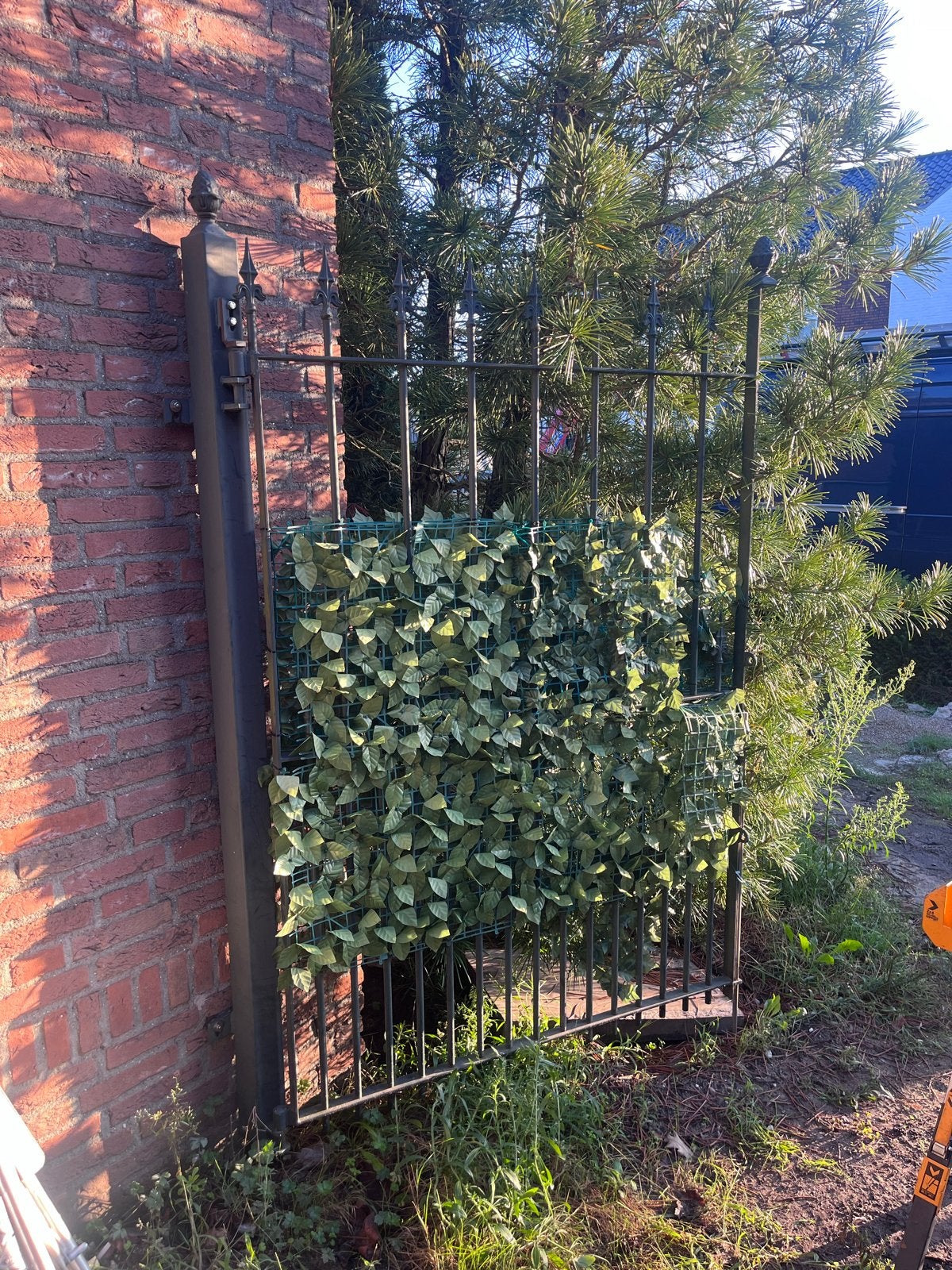 Tweedelige poort / Sierhekwerk 3 meter breed, Ophalen, Met poort, Gebruikt, Sierhekwerk