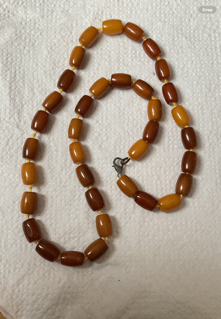 Barnsteen ketting, Sieraden, Tassen en Uiterlijk, Antieke sieraden, Ophalen of Verzenden, Overige materialen, Ketting