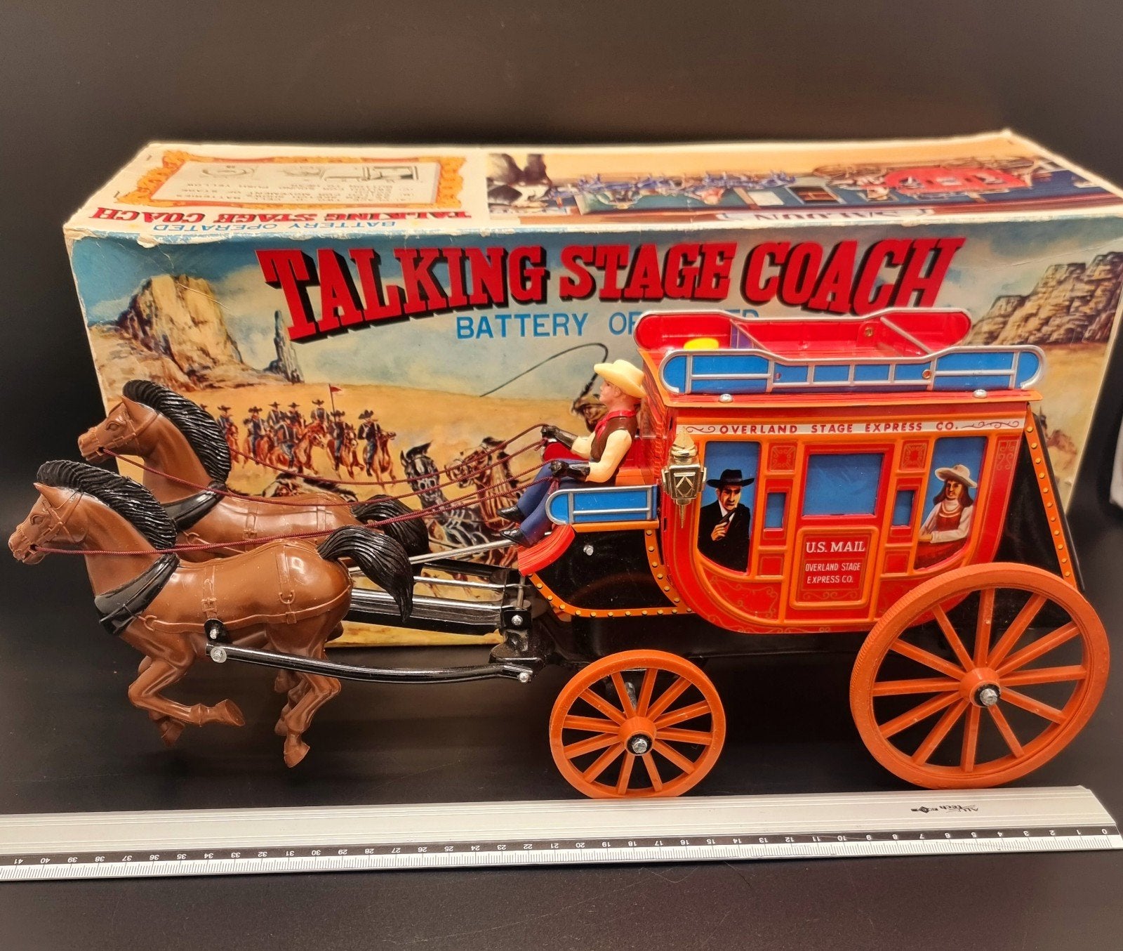 Grote Yonezawa Japan blikken stagecoach in originele doos, Verzenden