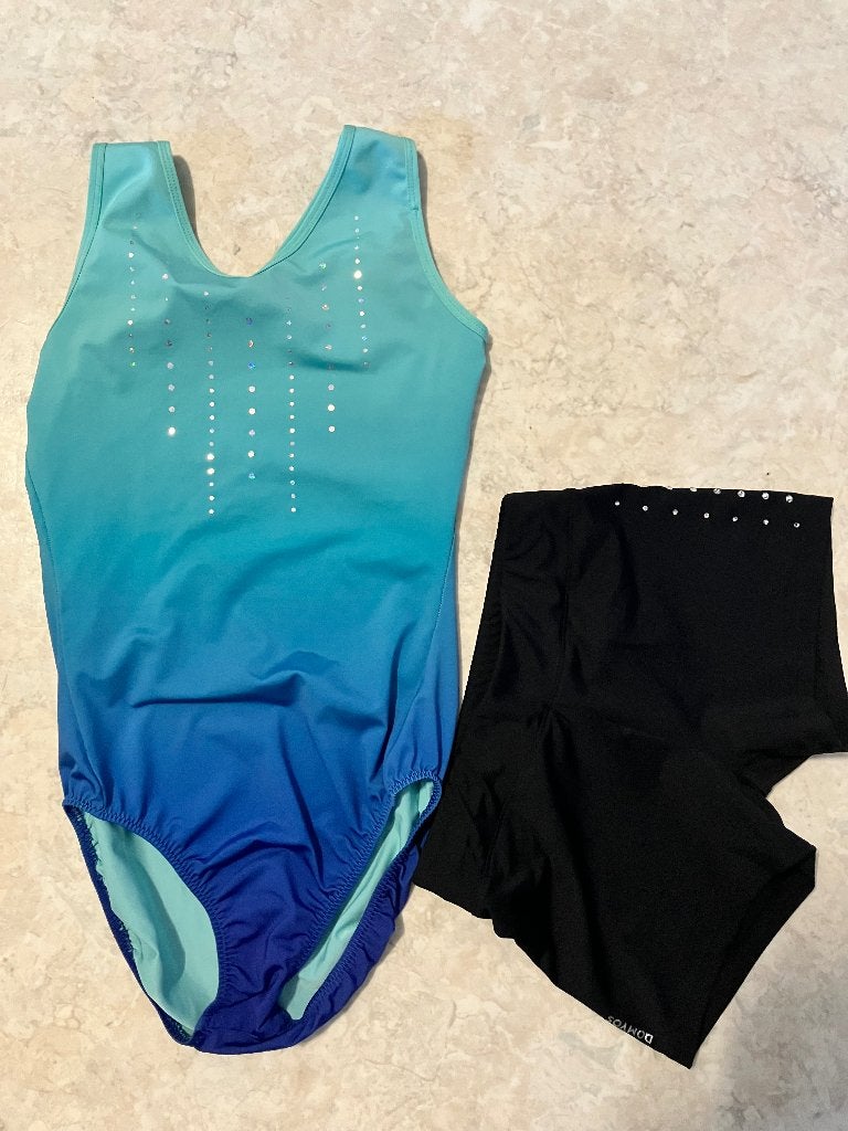 Turnpakje decathlon, Sport en Fitness, Turnen, Blauw, Ophalen of Verzenden, Zo goed als nieuw, Turnpak(je)
