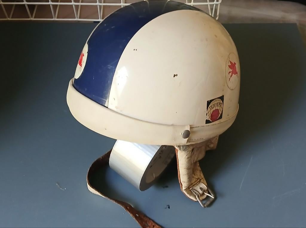 brommer helm  jaren 70 vintage old school vespa batavus, Motoren, Kleding | Motorhelmen, Overige merken, Heren, Tweedehands, Overige typen