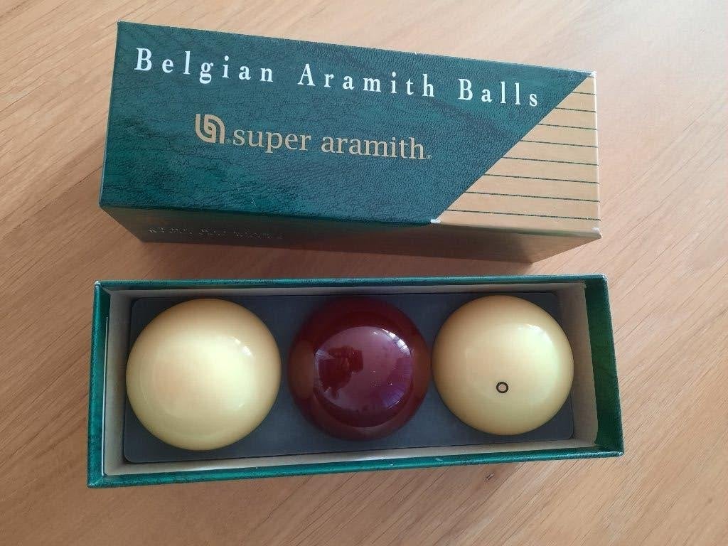 Biljartballen, Super Aramith, Ophalen of Verzenden, Gebruikt, Keu of Ballen