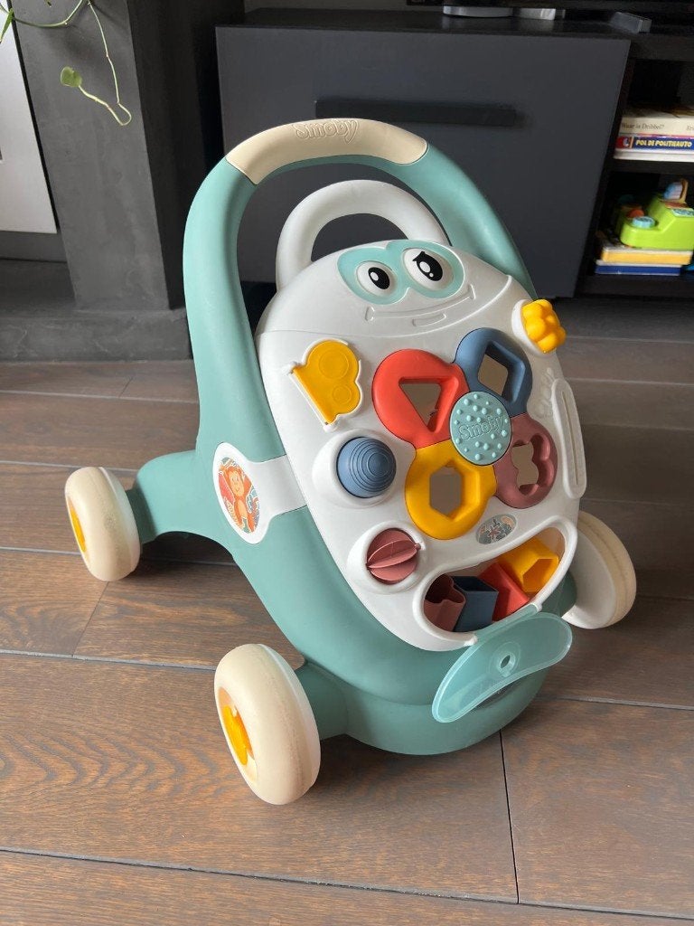 SMOBY 3-in-1 loopwagen, Kinderen en Baby's, Speelgoed | Babyspeelgoed, Zo goed als nieuw, Overige typen, Met geluid, Met wieltjes