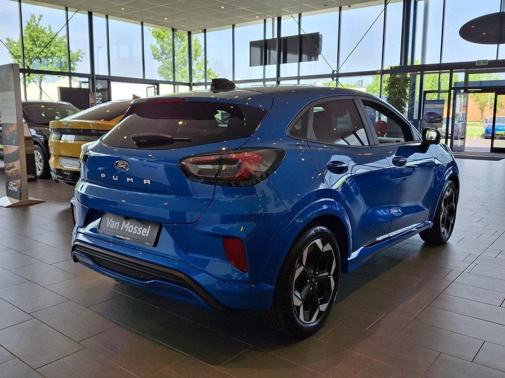 Ford Puma Gen-E Premium 44 kWh | €3000 Ford voordeel | Nie, Auto's, Ford, Puma, Automatische klimaatregeling, Blauw, Leder en Stof